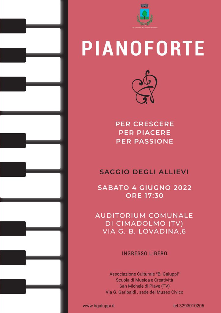 Locandina Saggio di Pianoforte